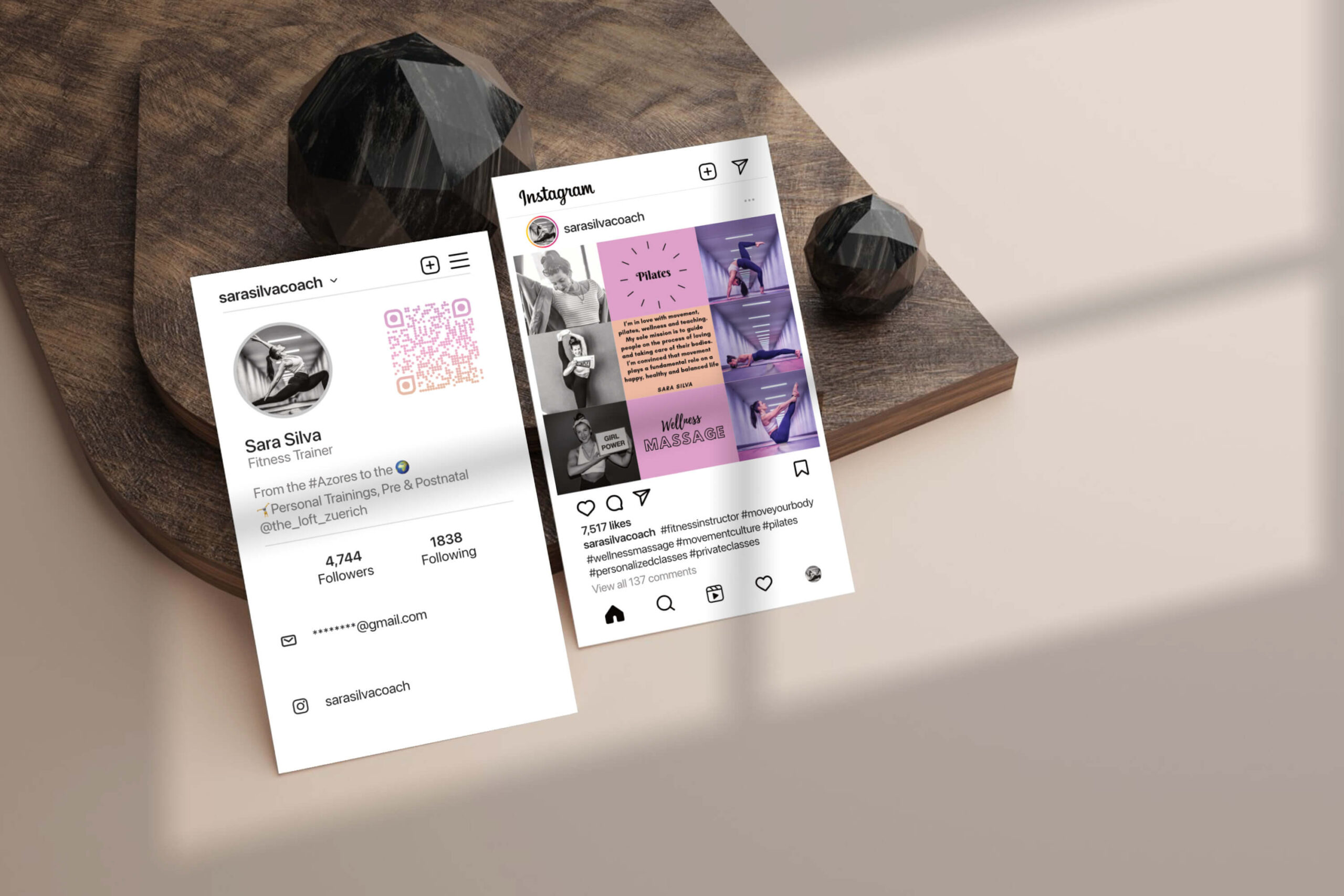 Sara Silva instagram business card